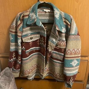 Aztec Shacket NWOT